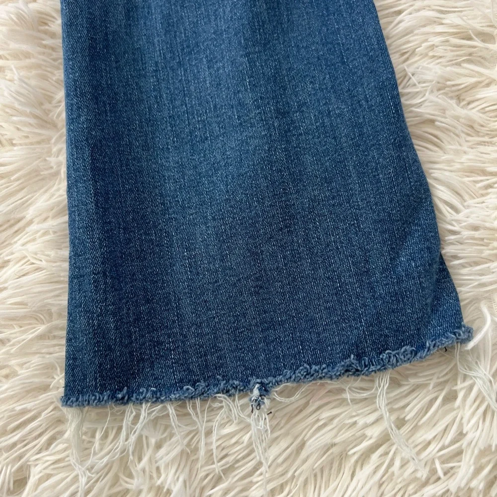 MOTHER Blue Cropped Flare Jeans - Picture 6 of 11